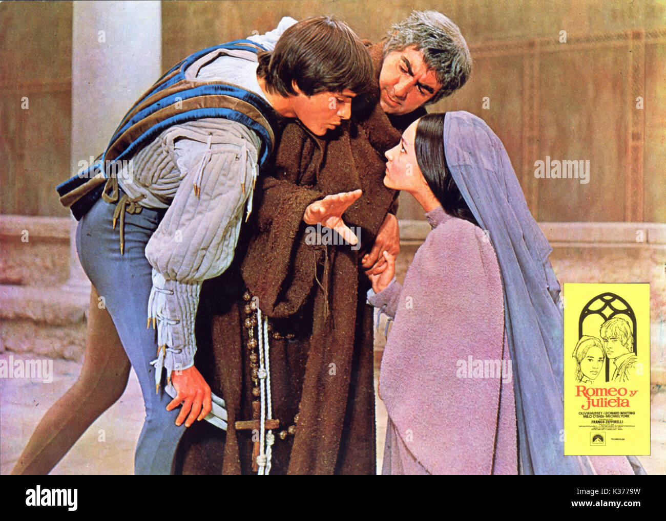 ROMEO AND JULIET [Br/ITALY 1968] LEONARD WHITING, MILO O'SHEA AND OLIVIA HUSSEY  A PARAMOUNT PICTURE     Date: 1968 Stock Photo