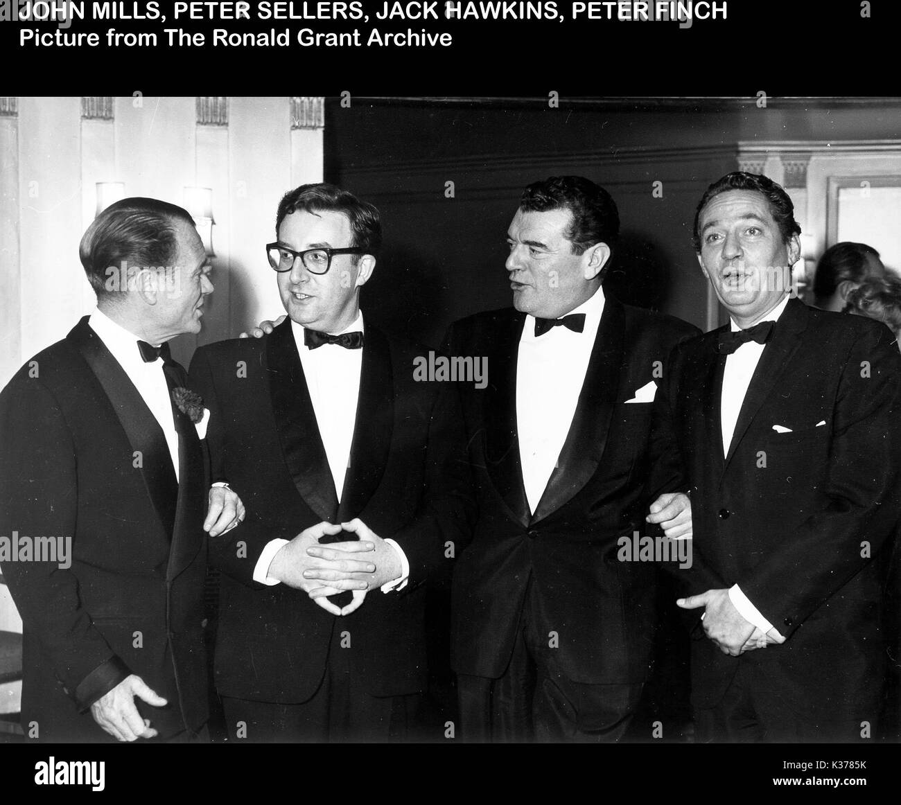 JOHN MILLS, PETER SELLERS, JACK HAWKINS, PETER FINCH Stock Photo