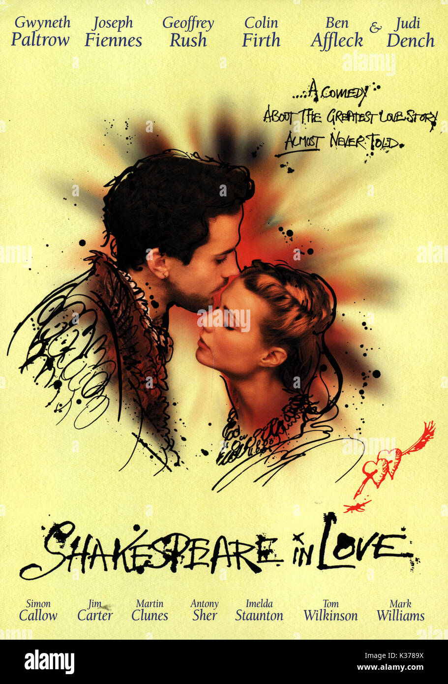 SHAKESPEARE IN LOVE JOSEPH FIENNES, PALTROW Date 1998 Stock
