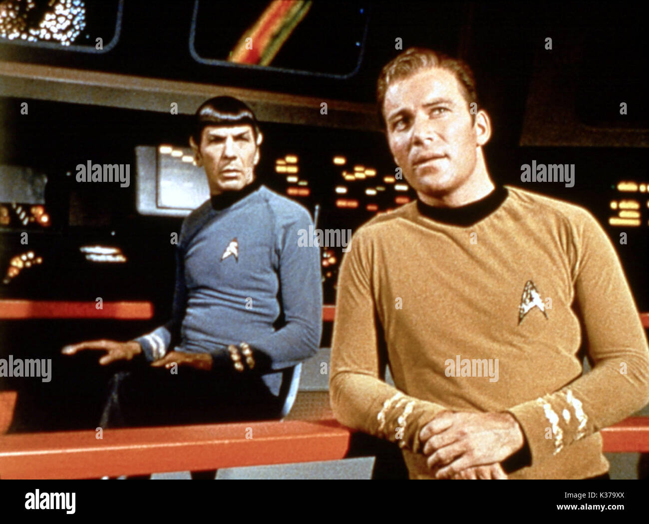 STAR TREK LEONARD NIMOY as Mr Spock, WILLIAM SHATNER as Captain James T Kirk STAR TREK Stock Photo