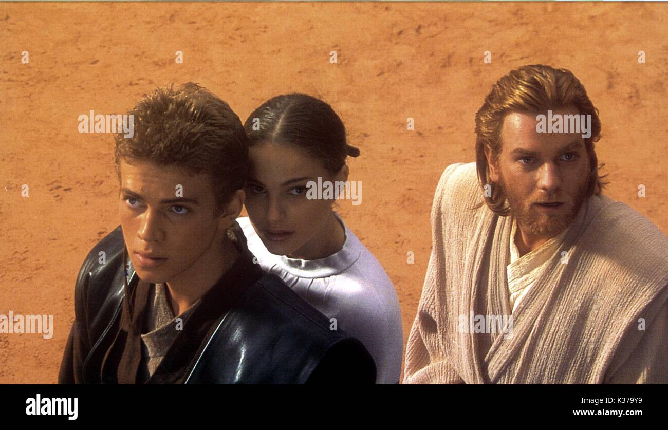 STAR WARS EPISODE II: ATTACK OF THE CLONES Hayden Christensen, Natalie Portman and Ewan McGregor     Date: 2002 Stock Photo