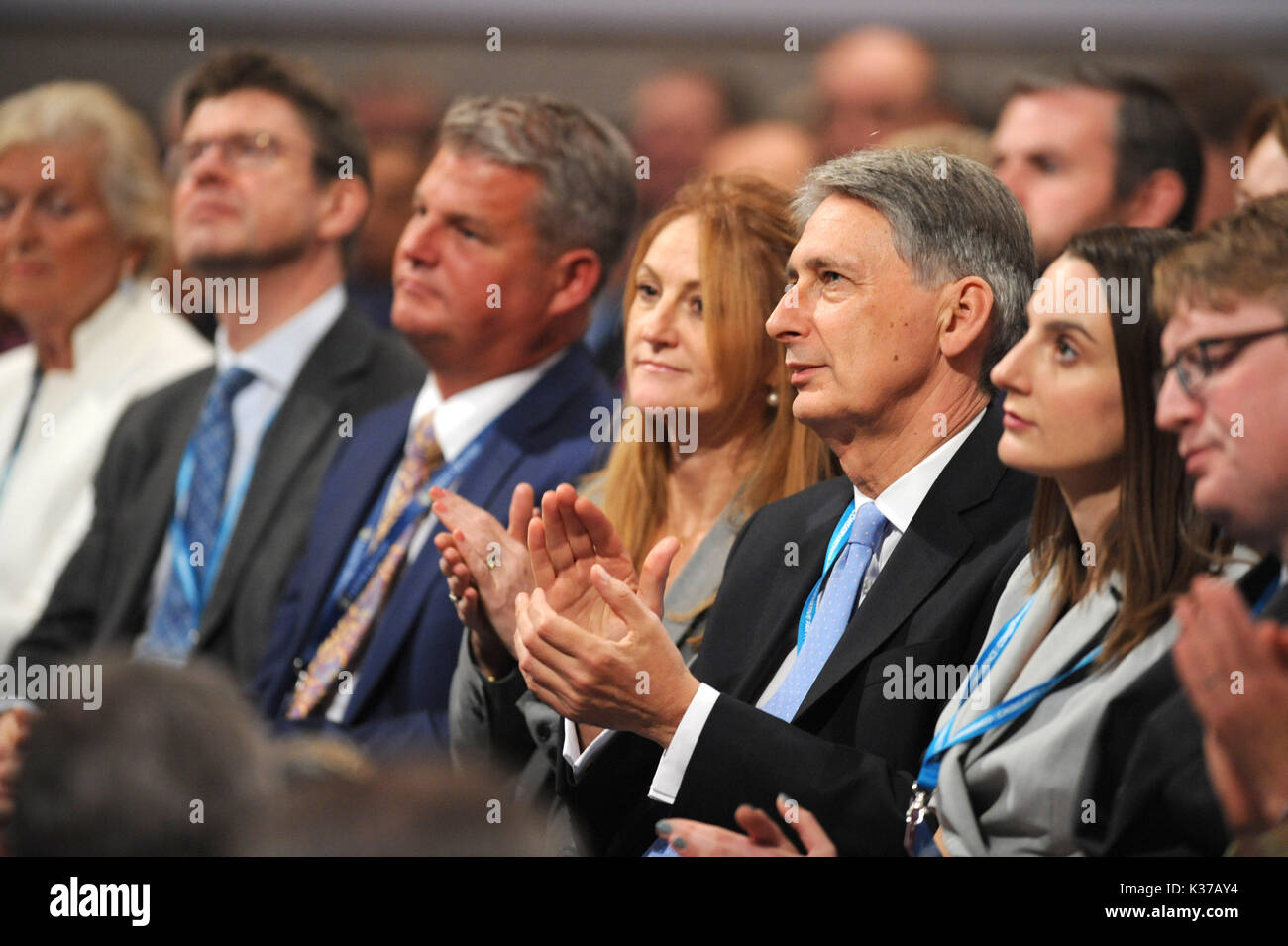 Photo Must Be Credited ©Alpha Press 079965 02/10/2016 Susan Hammond and Philip Hammond Conservative Party Conference 2016 At The Birmingham ICC Stock Photo