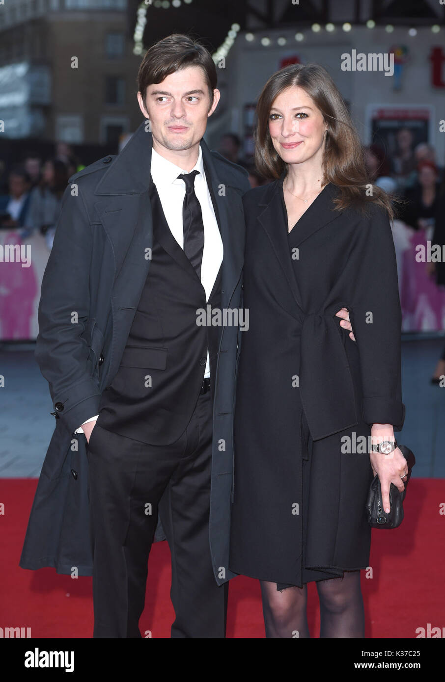 Photo Must Be Credited ©Alpha Press 079965 16/10/2016 Sam Riley and wife Alexandra Maria Lara Free Fire Screening Closing Gala during the 60th BFI London Film Festival 2016 at Odeon Leicester Square in London Stock Photo