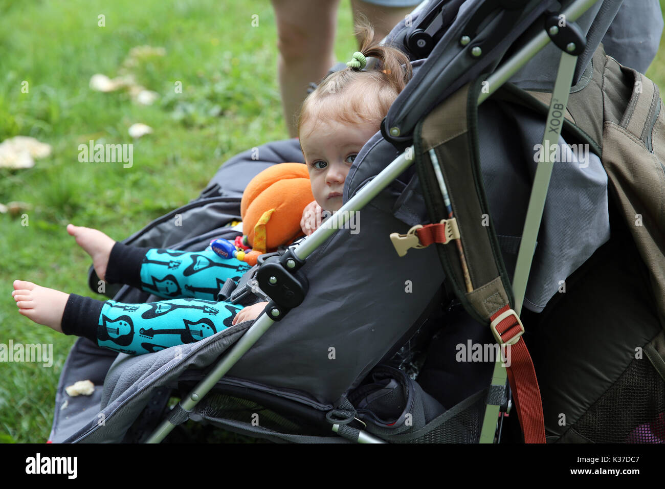 Child in a buggy Stock Photo Alamy