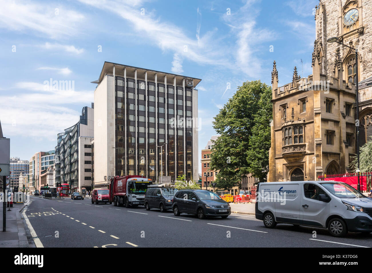 65 Holborn Viaduct. 1960s modernist high rise office block in the City of London, UK Stock Photo