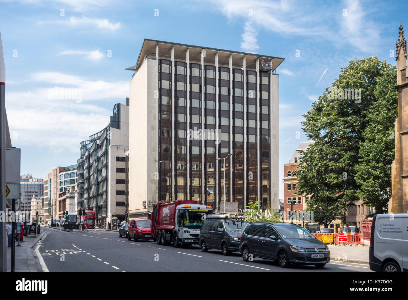 65 Holborn Viaduct. 1960s modernist high rise office block in the City of London, UK Stock Photo