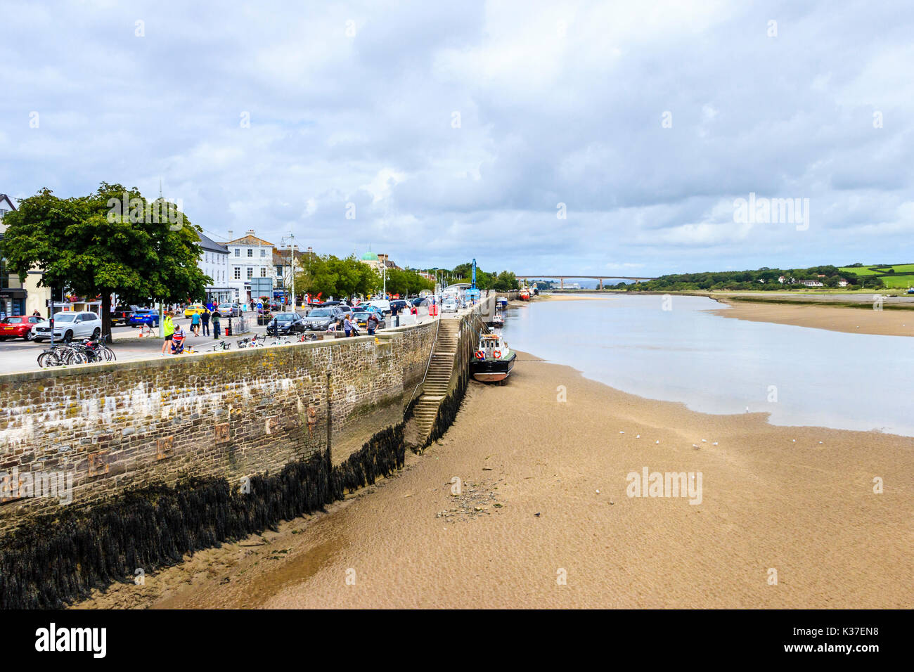 The quayside at low tide on the River Torridge, Bideford, Devon