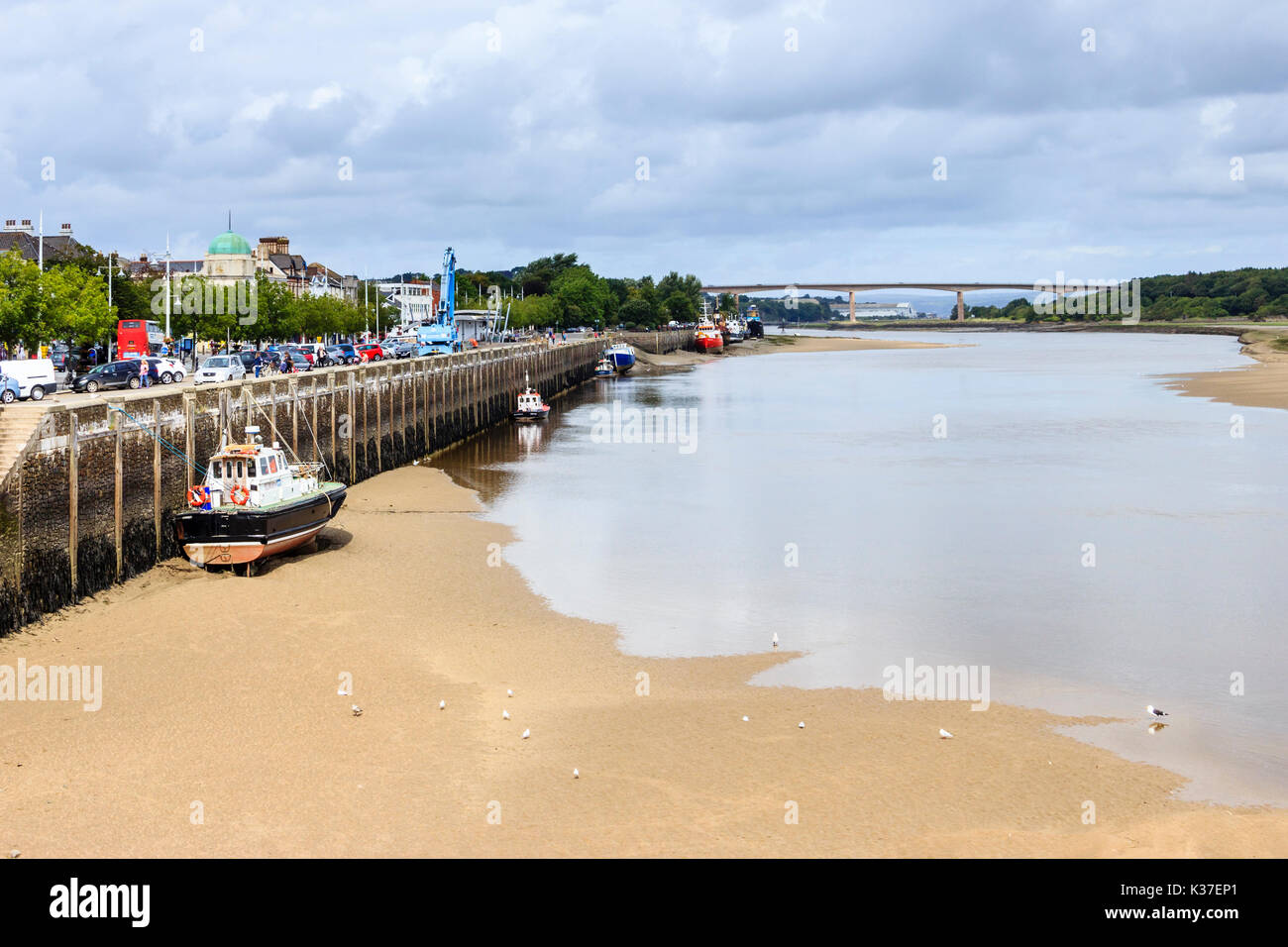 The quayside at low tide on the River Torridge, Bideford, Devon