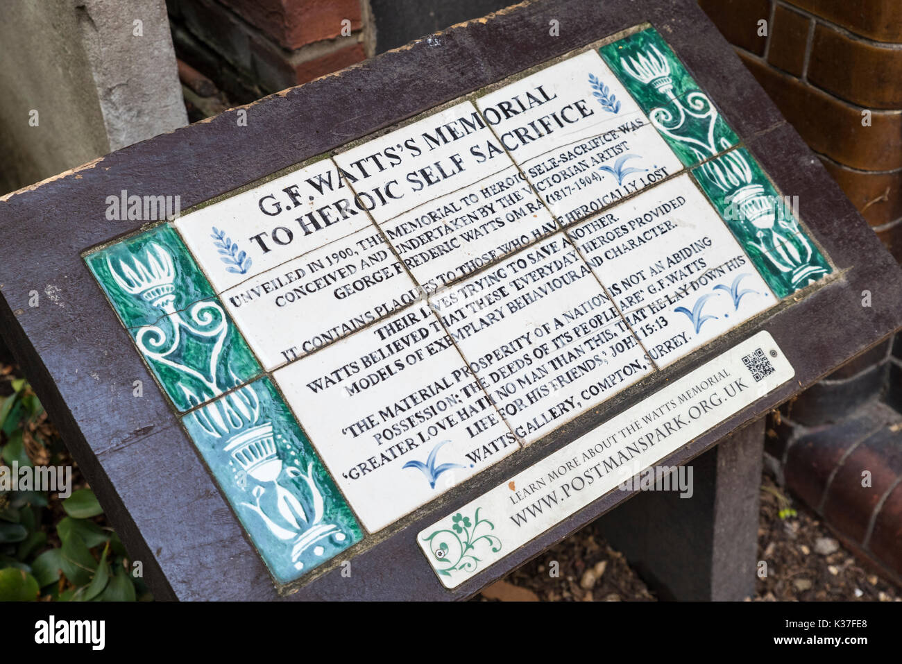 Information Plaque at the Memorial to Heroic SelfSacrifice located in