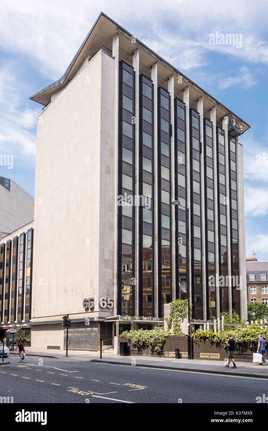 65 Holborn Viaduct. 1960s modernist high rise office block in the City of London, UK Stock Photo