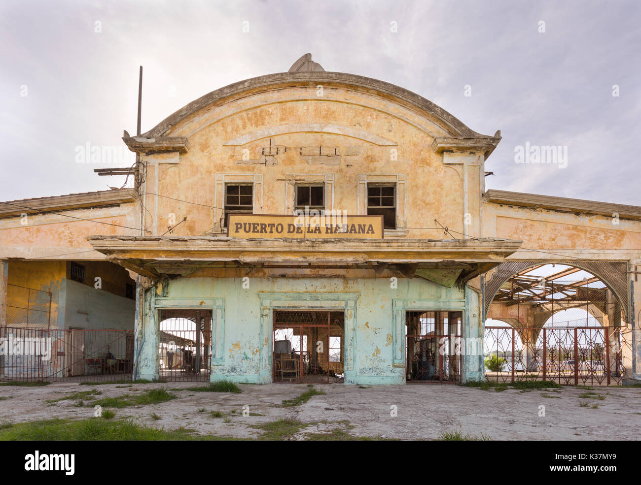 Old port building 'Puerto de la Habana' in Regla, Havana, Cuba Stock Photo