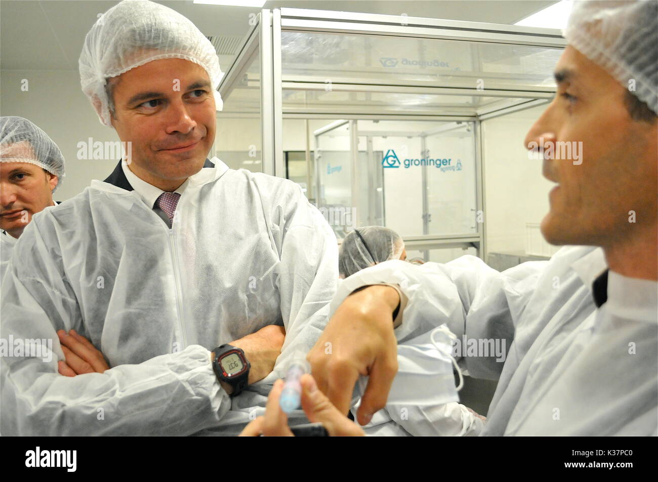 Opening day of brand new Aguettant Pharmaceutical Laboratory in Lyon ...