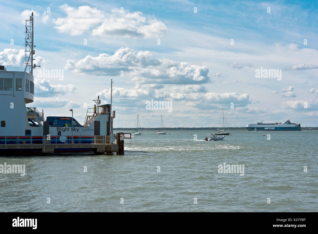 Lymington yarmouth car ferry hires stock photography and images Alamy