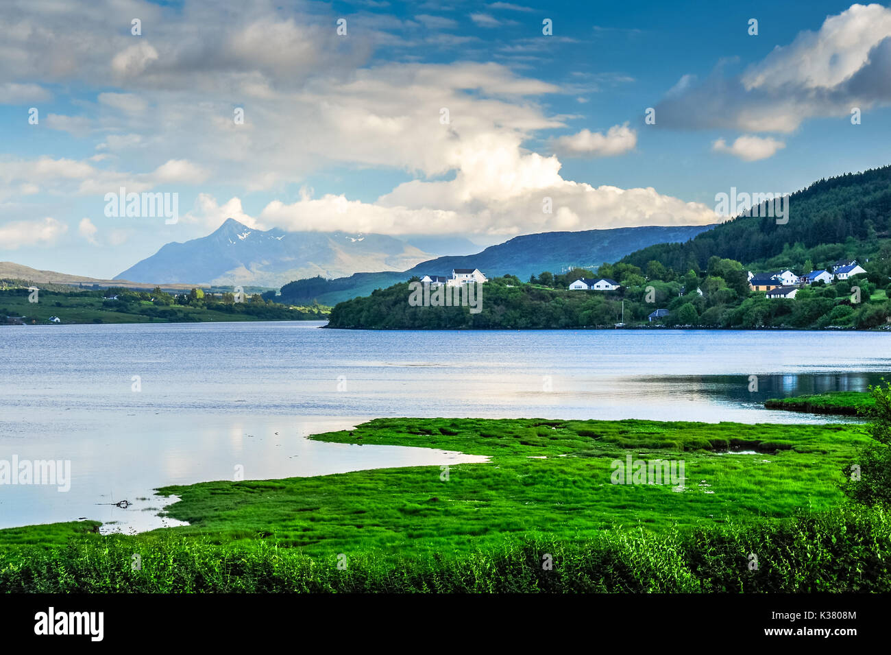 The village of Kyleakin along Loch Alsh on the Isle of Skye, Scotland Stock Photo