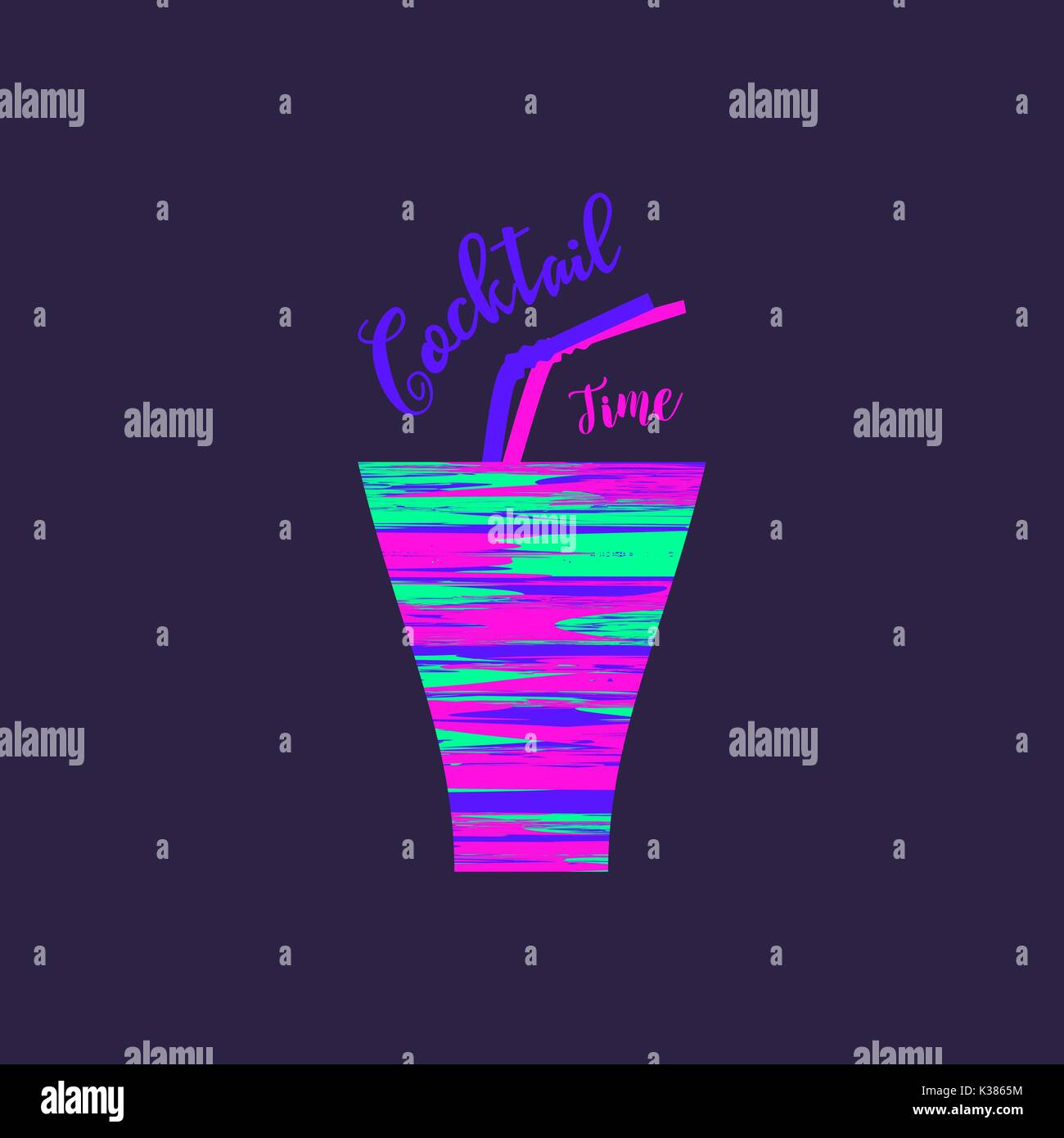 Drinks and cocktails concept. Stock Vector