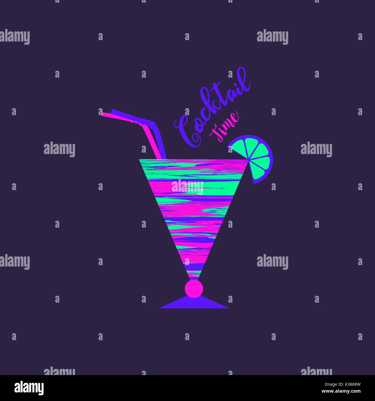 Drinks and cocktails concept. Stock Vector
