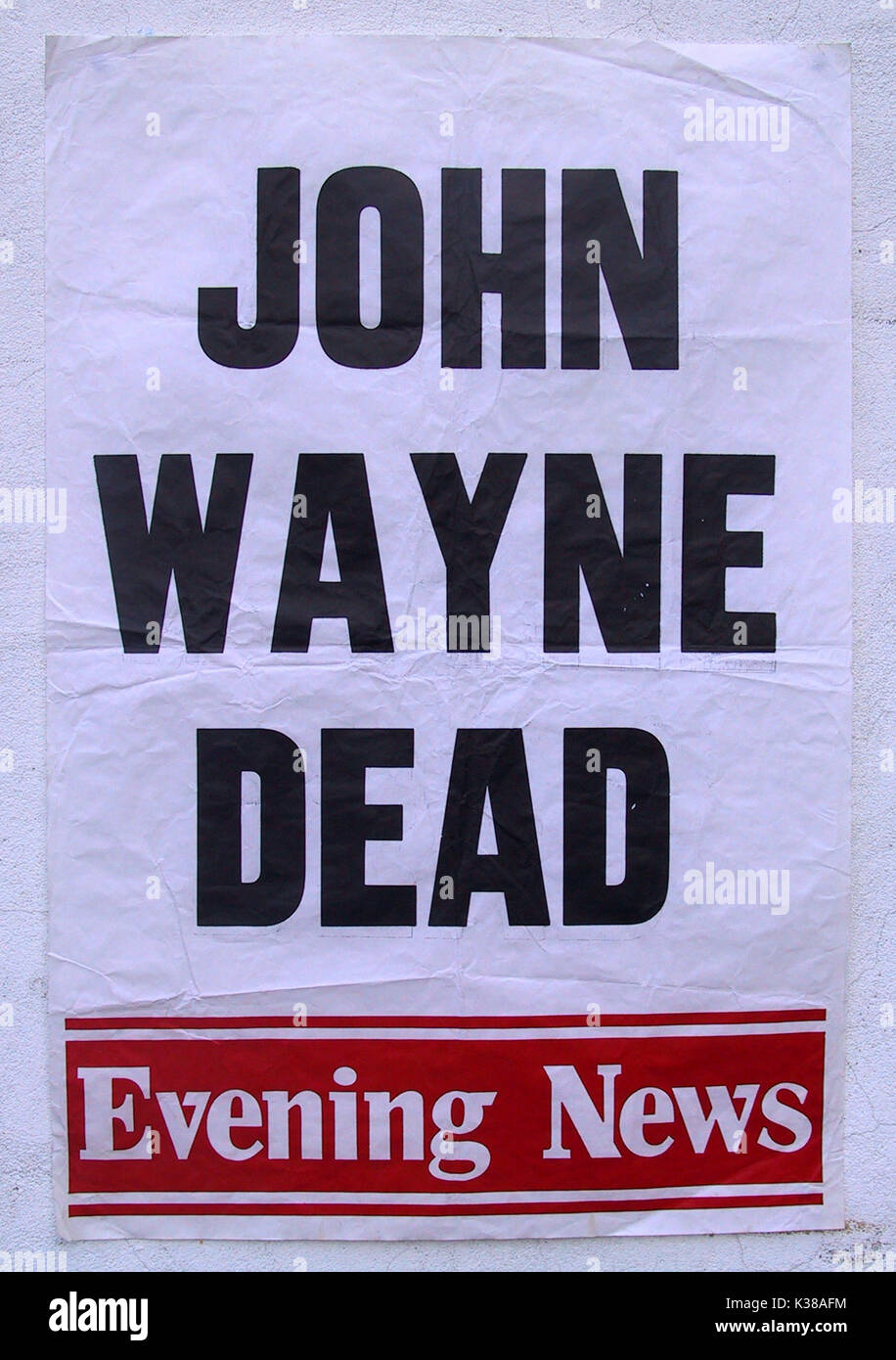 NEWSBILL ANNOUNCING THE DEATH OF JOHN WAYNE NEWSBILL ANNOUNCING THE