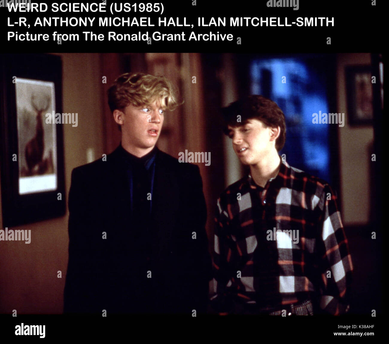 Weird Science L R Anthony Michael Hall Ilan Michael Smith Stock Photo Alamy