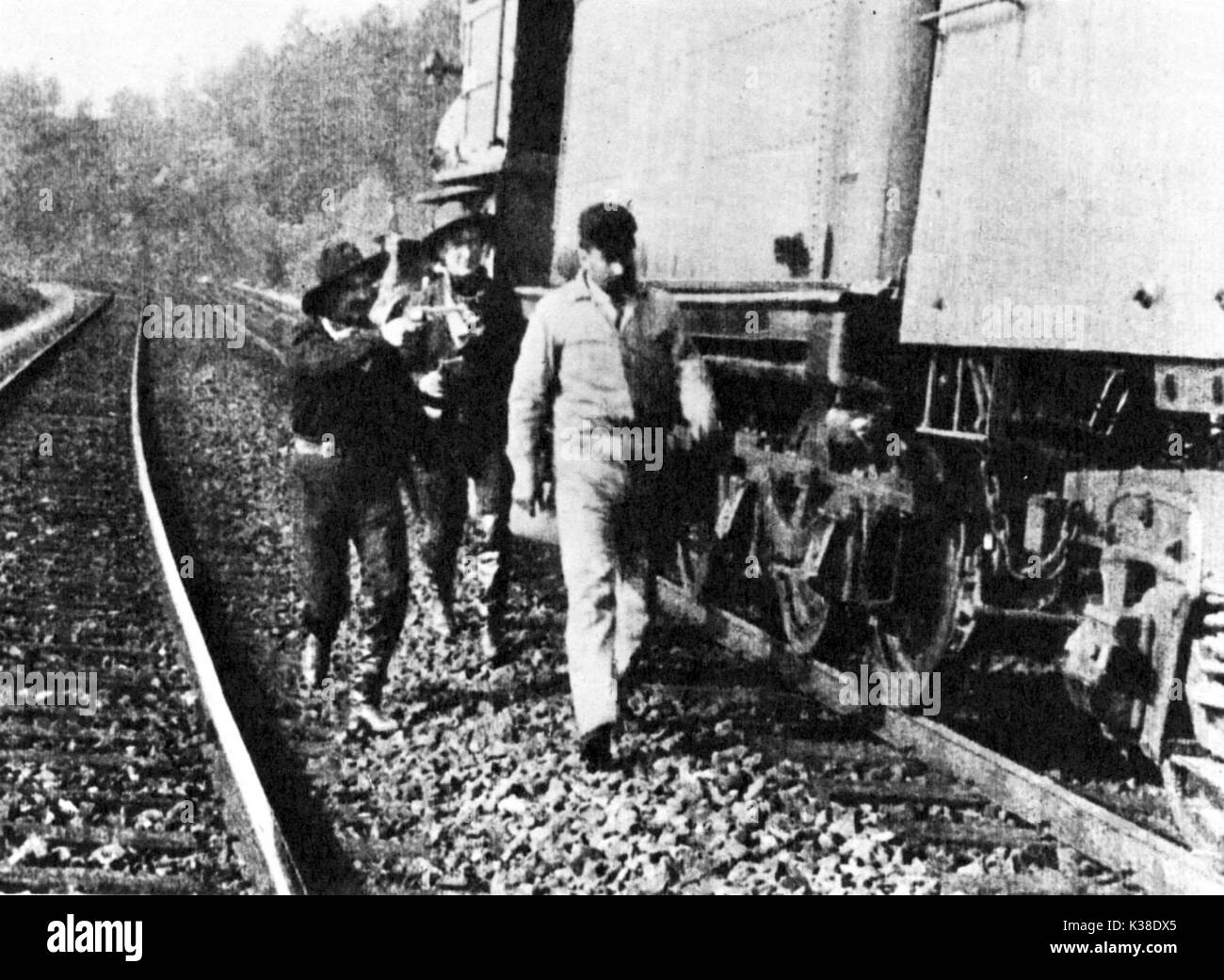 THE GREAT TRAIN ROBBERY DIRECTED BY EDWIN S PORTER Date: 1903 Stock Photo -  Alamy