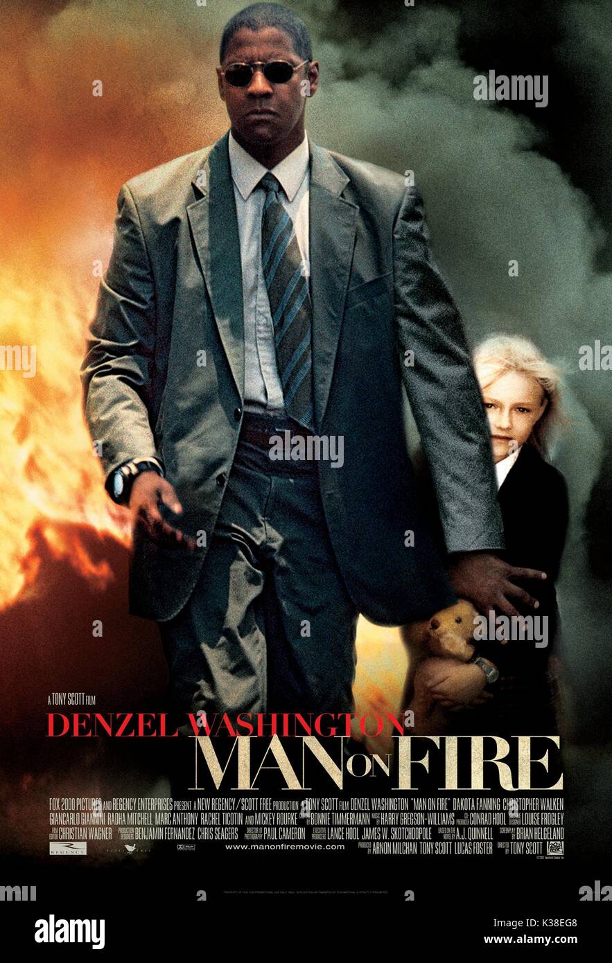 MAN ON FIRE REGENCY ENTERPRISES & 20TH CENTURY FOX POSTER FROM THE ...