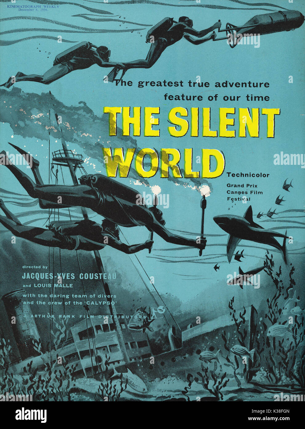 THE SILENT WORLD aka LE MONDE DU SILENCE  DIRECTORS: JACQUES-YVES COUSTEAU/LOUIS MALLE POSTER FROM THE RONALD GRANT ARCHIVE Stock Photo