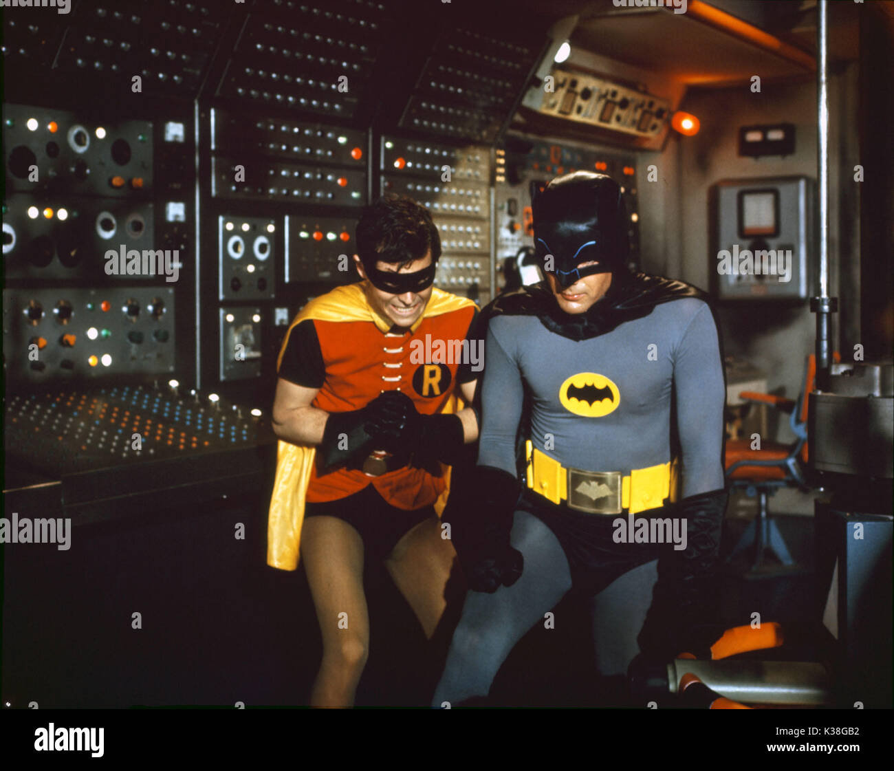 BATMAN BURT WARD as Dick Grayson/Robin, ADAM WEST as Bruce Wayne/Batman  Date: 1966 Stock Photo - Alamy