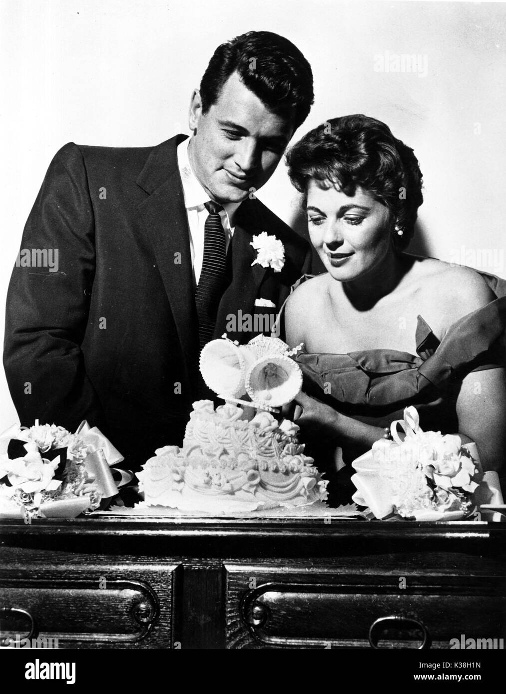 ROCK HUDSON and PHYLLIS GATES Stock Photo Alamy