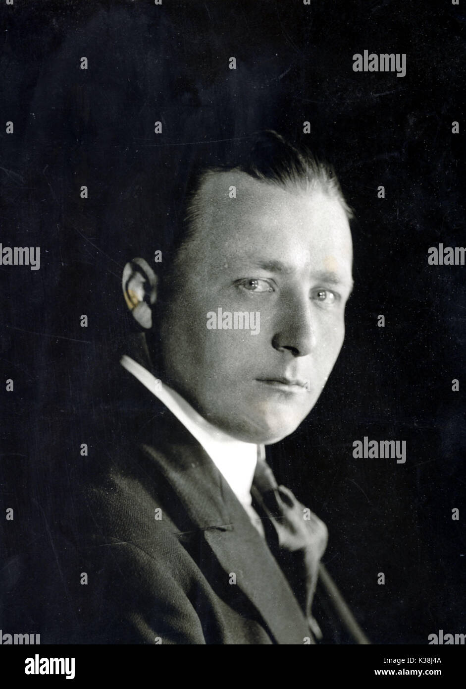 EINAR J BRUUN silent film actor, later film director Stock Photo