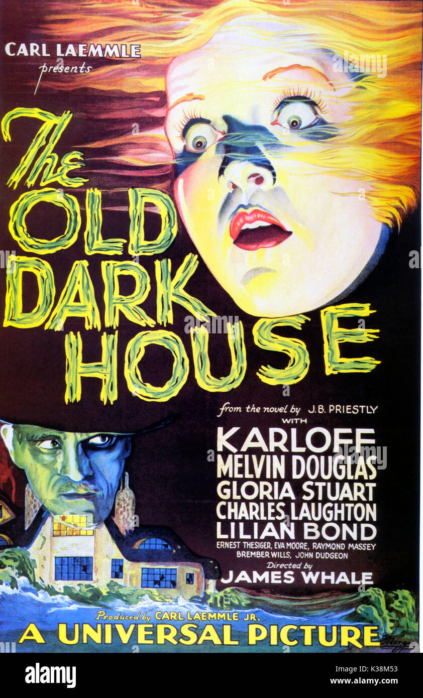 THE OLD DARK HOUSE POSTER Stock Photo