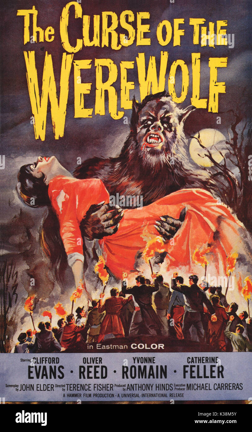 CURSE OF THE WEREWOLF POSTER Stock Photo