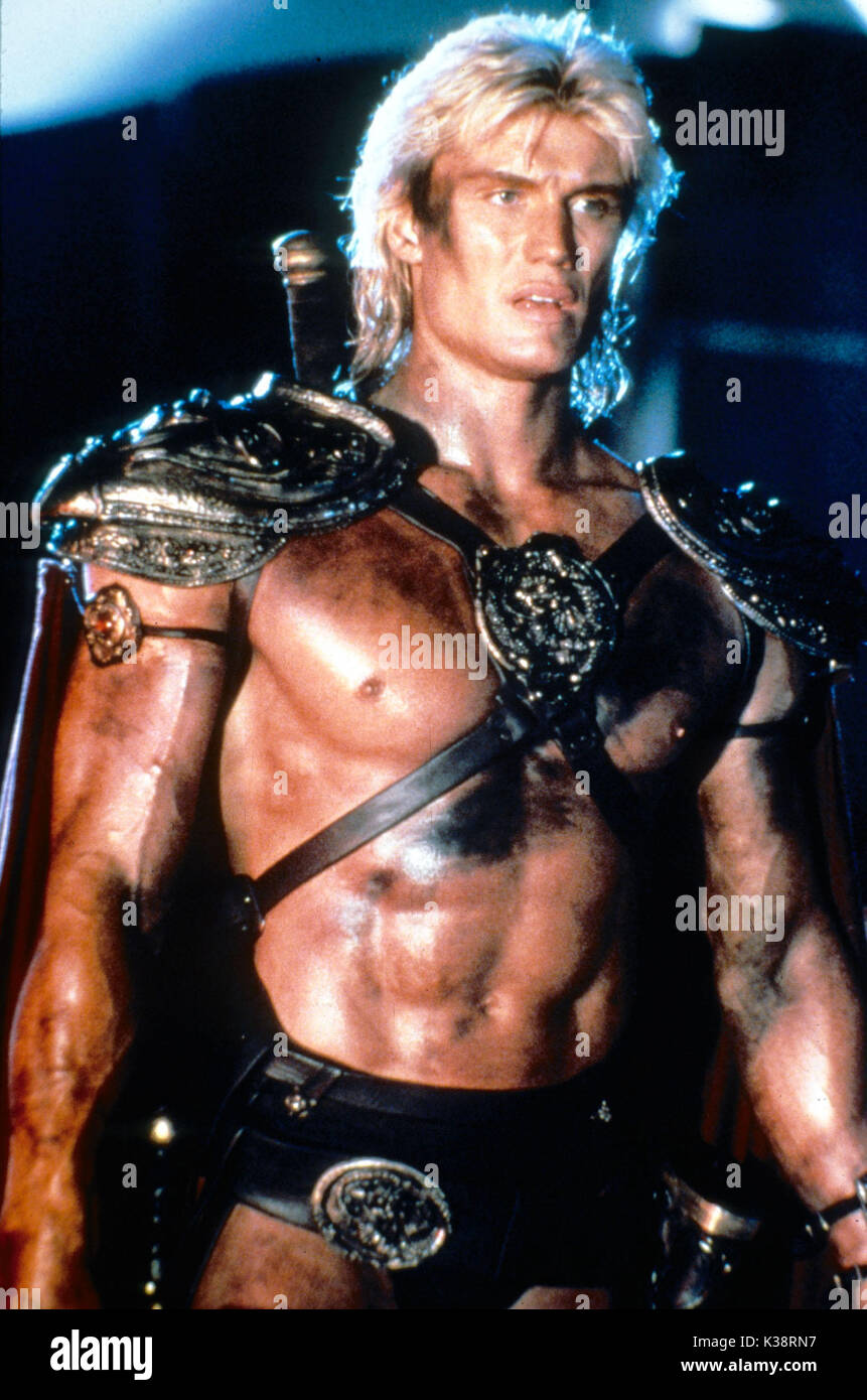 MASTERS OF THE UNIVERSE DOLPH LUNDGREN as He-Man Stock Photo