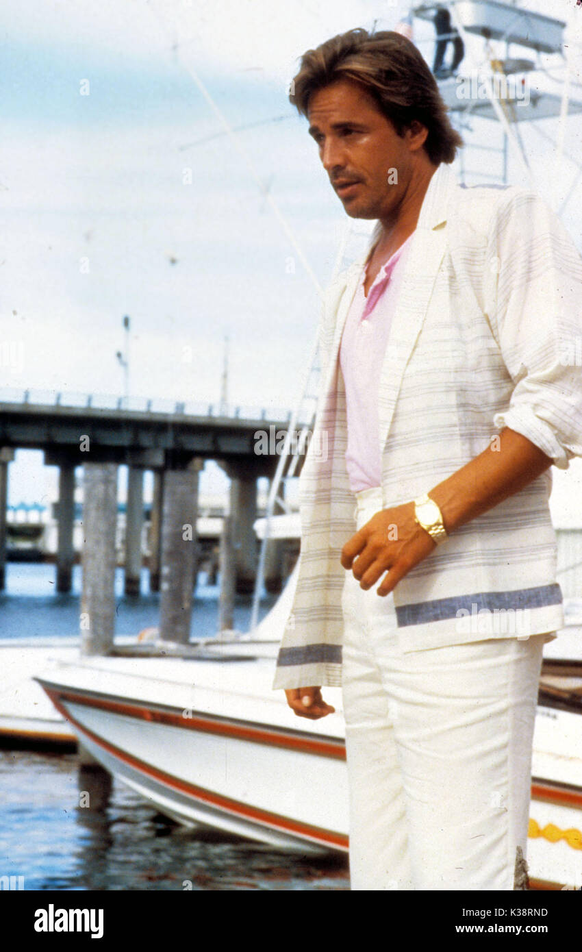 T-shirt Miami Vice Don Johnson - Homme, Manches Courtes, 100% Coton, Impression Directe, UPF 50+