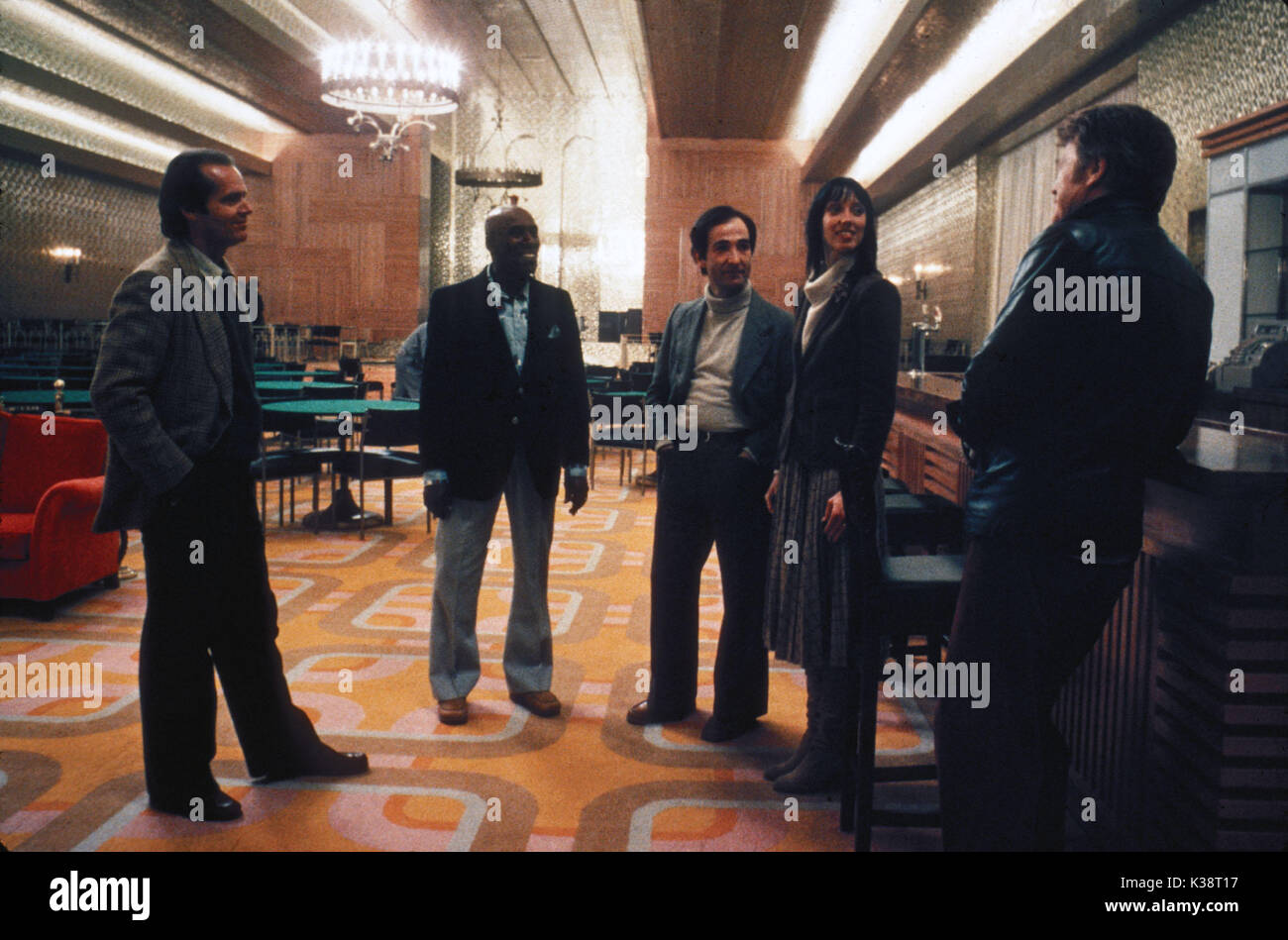 THE SHINING JACK NICHOLSON, SCATMAN CROTHERS, , SHELLEY DUVALL, [?]     Date: 1980 Stock Photo