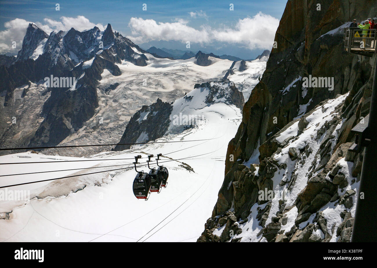 The aiguille du midi skywalk hi-res stock photography and images - Alamy