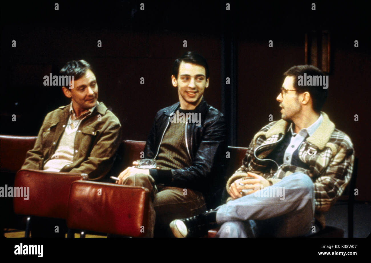 24 HOUR PARTY PEOPLE JOHN SIMMS as Bernard Sumner, SEAN HARRIS as Ian Curtis, RALF LITTLE as Peter Hook,     Date: 2002 Stock Photo