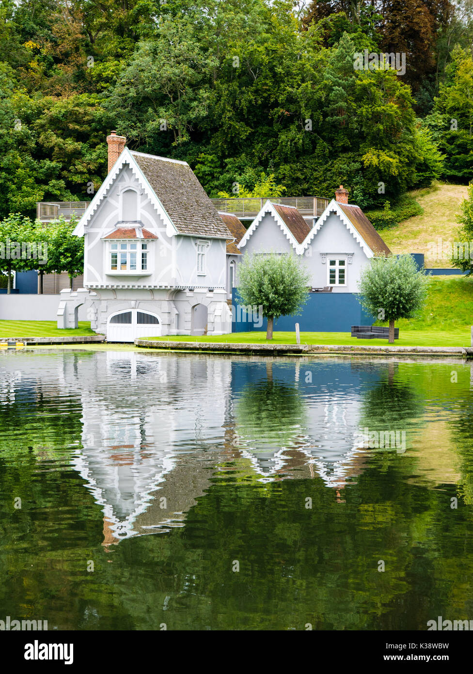Boat House, River Thames, HenleyonThames, Oxfordshire, England, UK