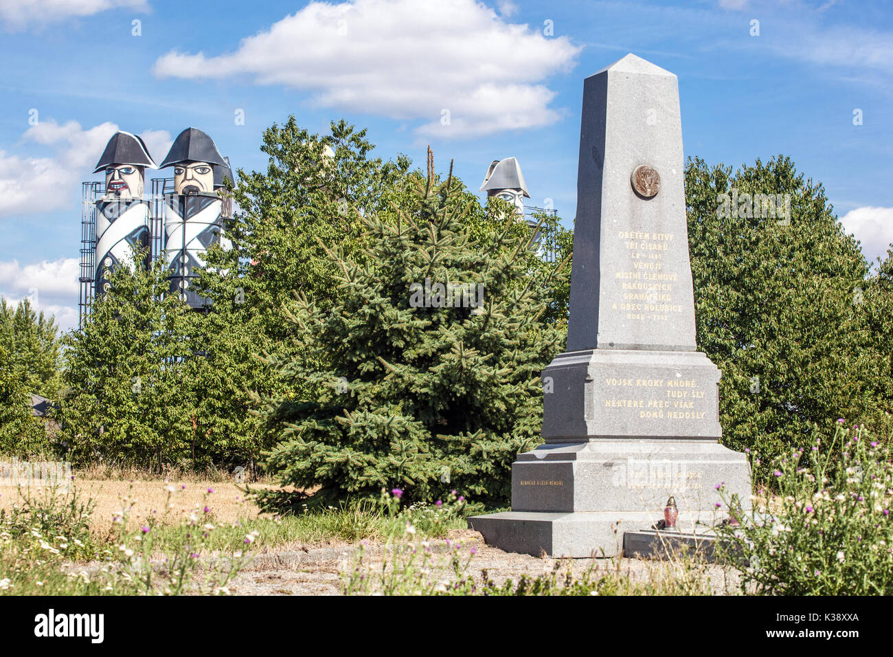 Austerlitz memorial battlefield near the town of Holubice reminds