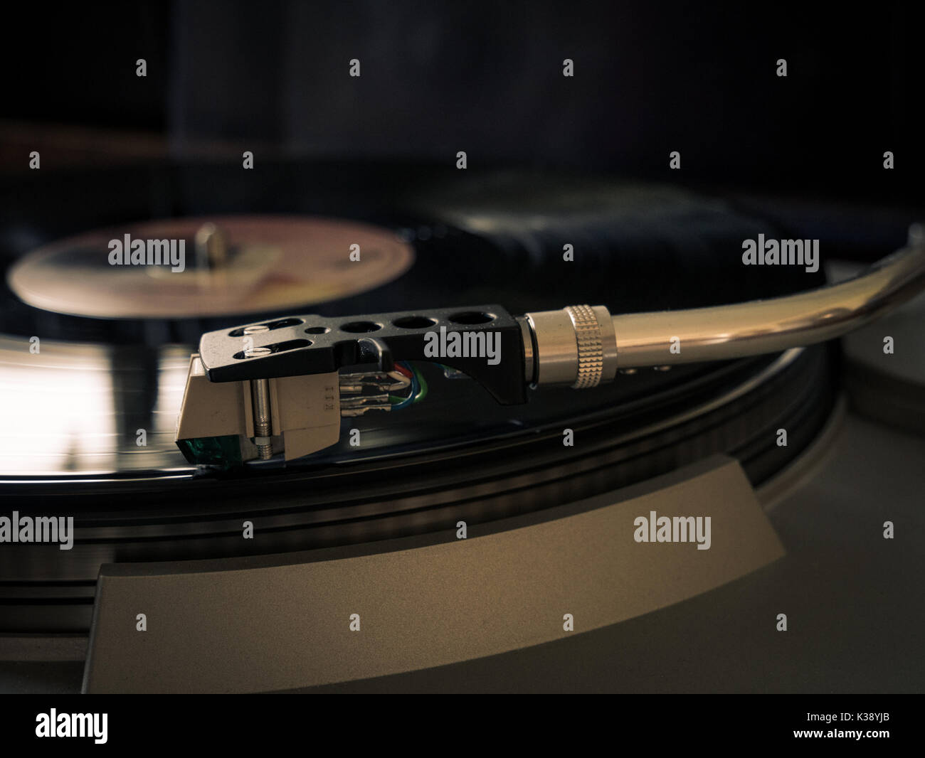 Old elegant turntable vinyl record player Stock Photo - Alamy