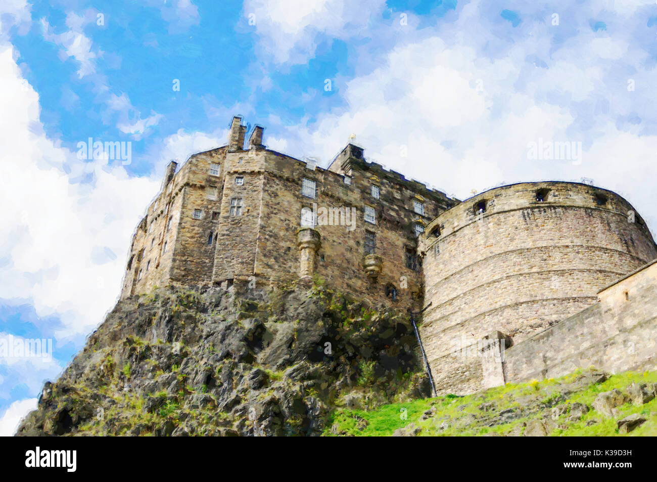 Half moon battery edinburgh castle hi-res stock photography and images ...