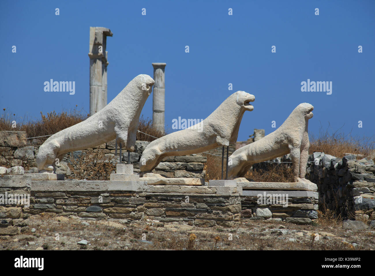 The (Naxian) Lions Terrace in the archaeological site of the "sacred ...