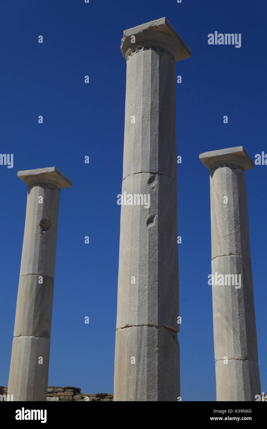 House Of Dionysos Archaeological Site Of Delos Delos Greece Stock 