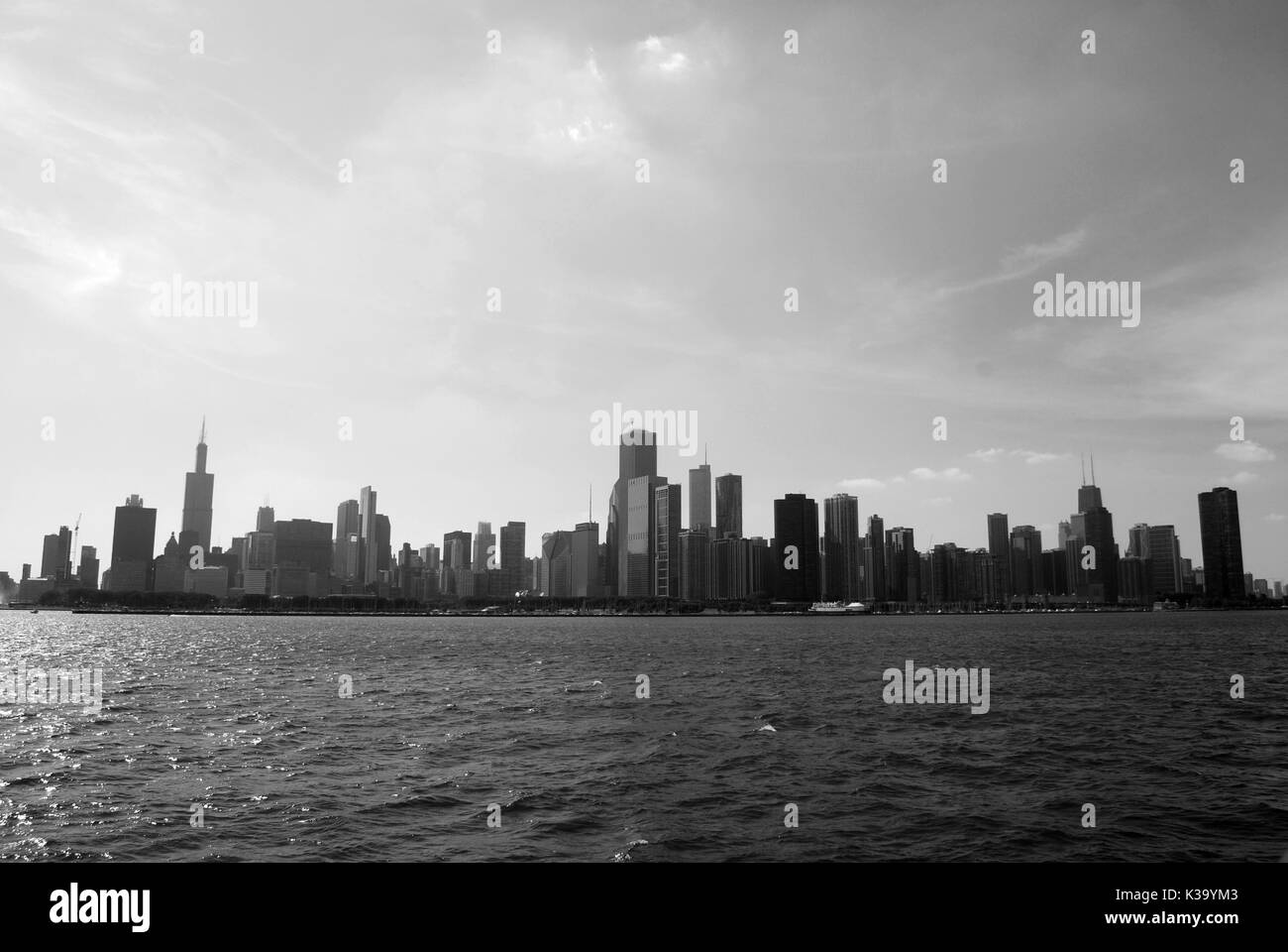 Chicago Skyline from lake Michigan Stock Photo - Alamy