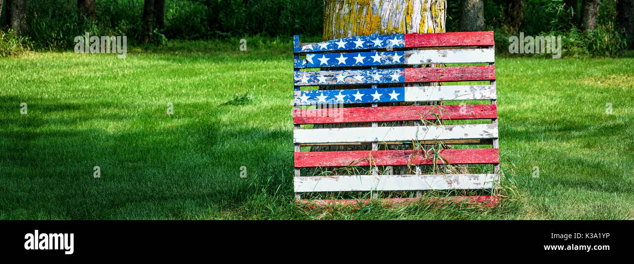Just about anything can be patriotic in the Wisconsin countryside. Stock Photo