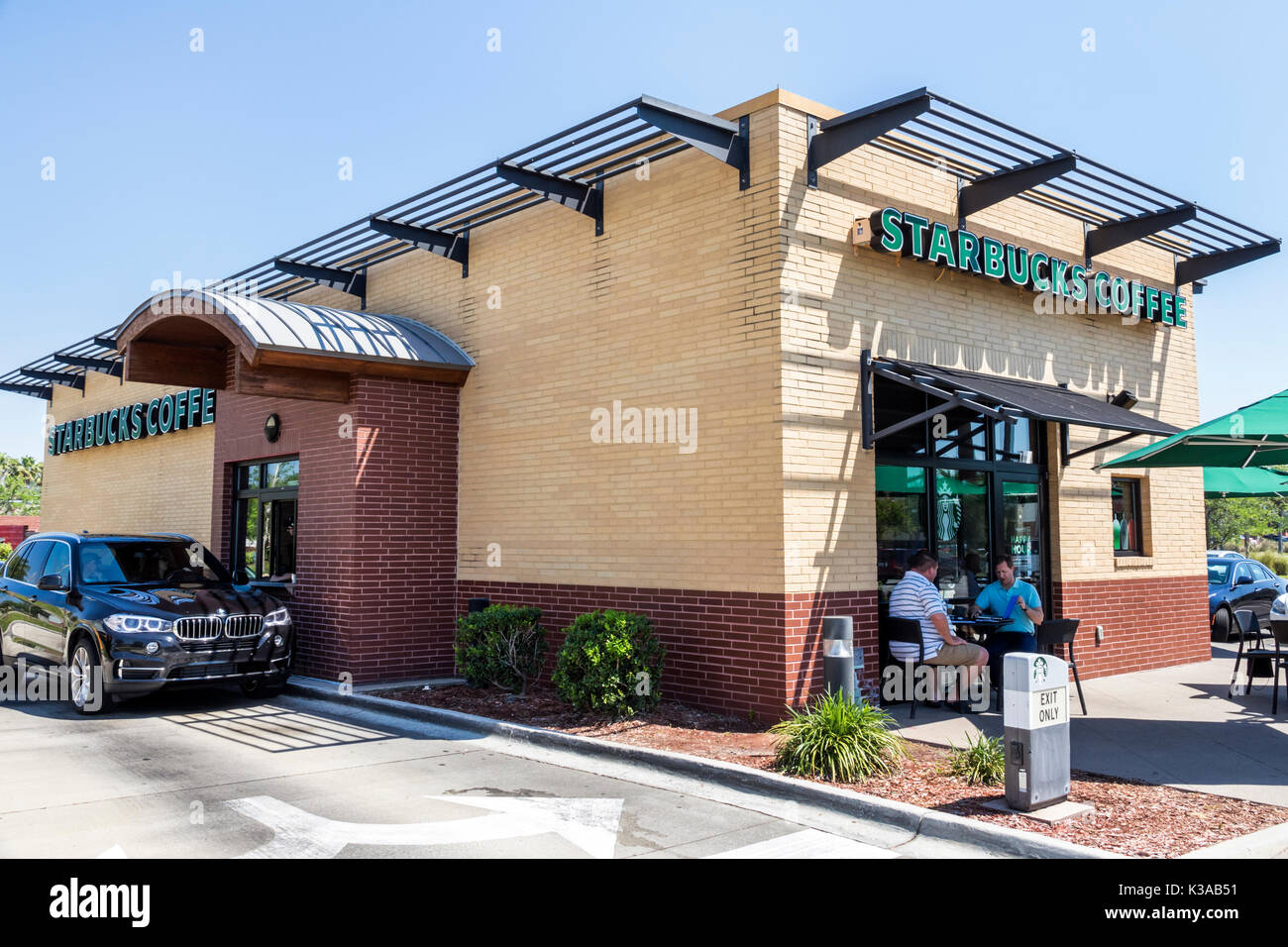 Florida, Jacksonville, Starbucks Coffee, coffee shop, outside Stock