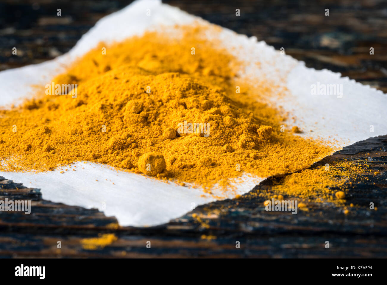 Ground Turmeric Root Stock Photo Alamy