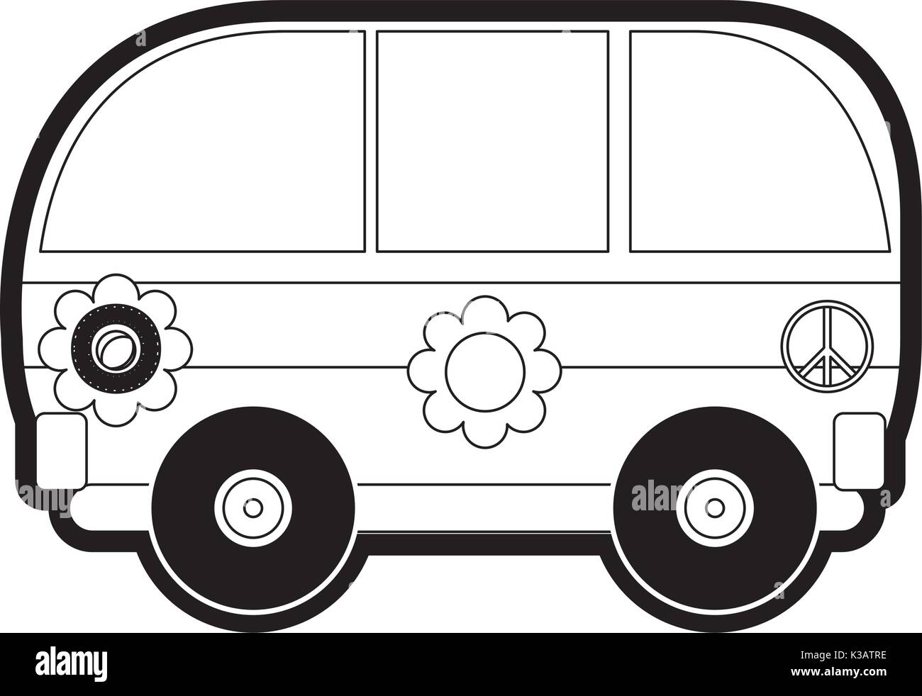 Hippie Van Icon Stock Vector Image And Art Alamy 