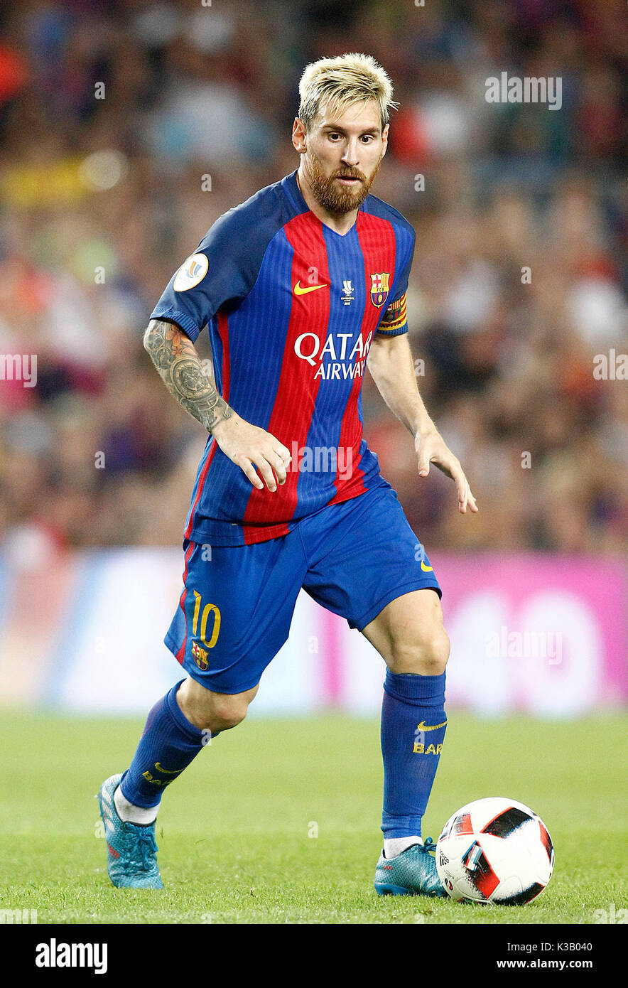 FC Barcelona's Leo Messi. The Argentine player is a soccer star in Spain  and the world. Considered the best of all time, along with Pele and  Maradona Stock Photo - Alamy