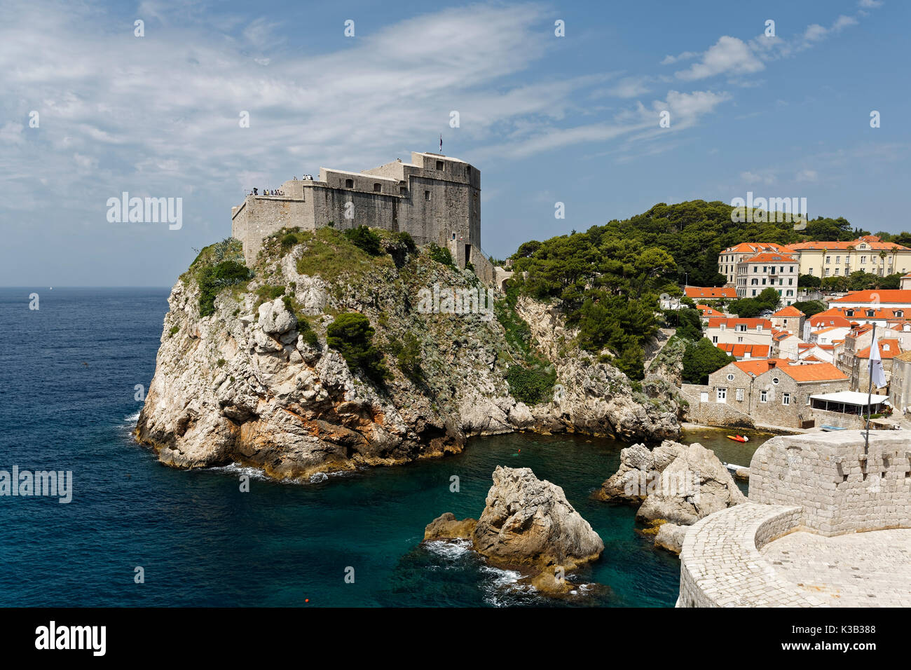 Fort Lovrijenac and the city wall of Dubrovnik, Unesco world cultural ...