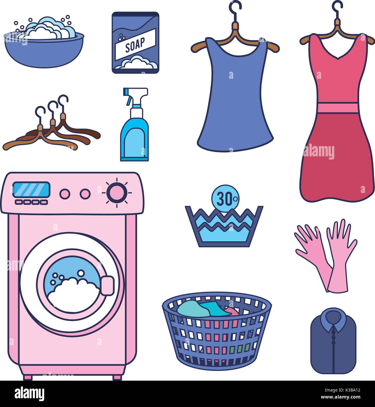 Washing clothes by hands Stock Vector Images Alamy