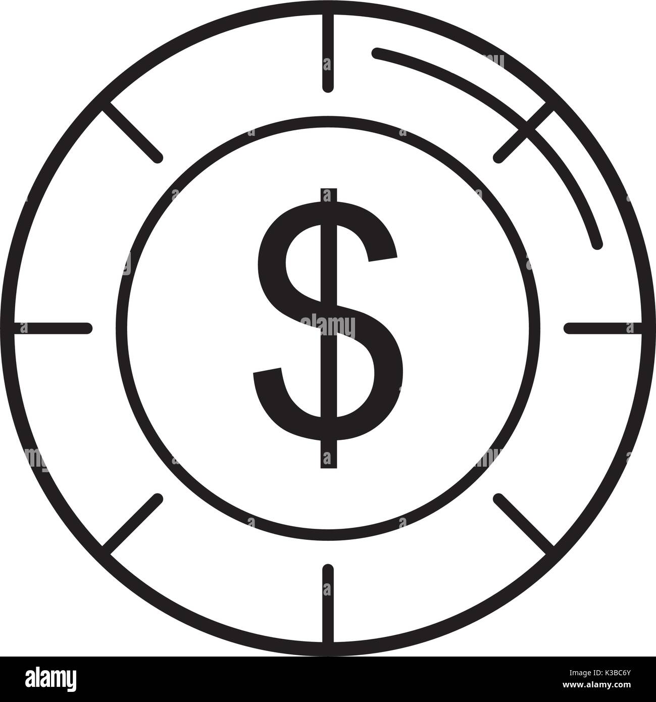 line coin cash money to financial economy Stock Vector Image & Art - Alamy